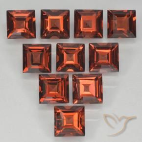 4.45 ct natürliche tiefrot Pyrop-Granat-Edelsteine, Quadrat, VVS-VS