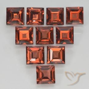 4.18 ct natürliche Sangria Rot Pyrop-Granat-Edelsteine, Quadrat, VVS-VS