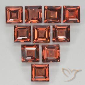 4.28 ct natürliche Sangria Rot Pyrop-Granat-Edelsteine, Quadrat, VVS-VS