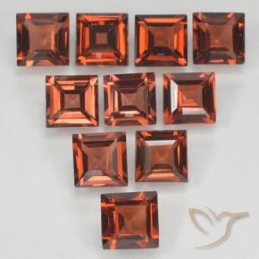 3.84 ct natürliche tiefrot Pyrop-Granat-Edelsteine, Quadrat, VVS-VS