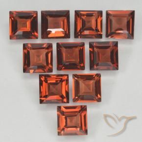 3.84 ct natürliche Mittelrot Pyrop-Granat-Edelsteine, Quadrat, VVS-VS