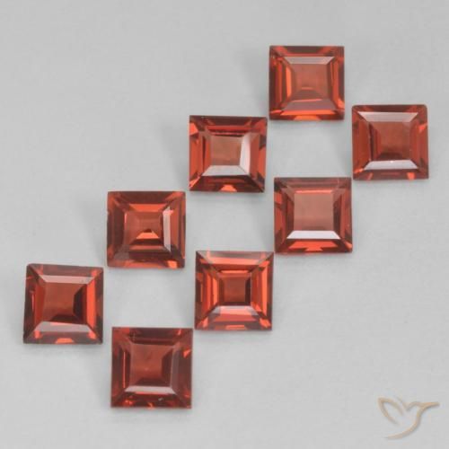 2.94 ct natürliche Sangria Rot Pyrop-Granat-Edelsteine, Quadrat, VVS-VS