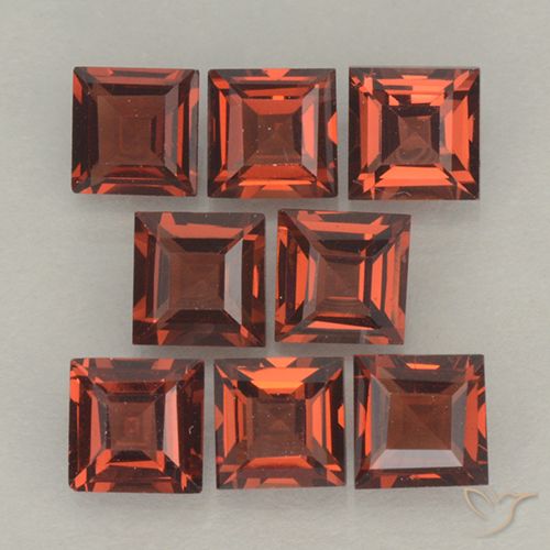 3.52ctw Natürlicher Scharlachrot Pyrop-Granat, Quadrat, VVS-VS