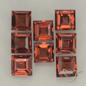 3.52 ct natürliche Scharlachrot Pyrop-Granat-Edelsteine, Quadrat, VVS-VS