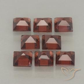 3.67 ct natürliche Scharlachrot Pyrop-Granat-Edelsteine, Quadrat, VVS-VS