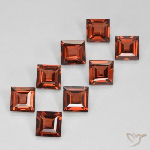 3.22 ct natürliche tiefrot Pyrop-Granat-Edelsteine, Quadrat, VVS-VS