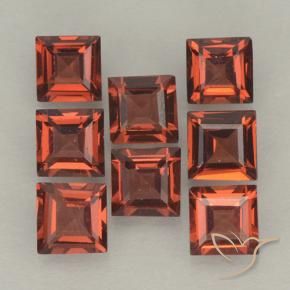 3.22 ct natürliche Scharlachrot Pyrop-Granat-Edelsteine, Quadrat, VVS-VS