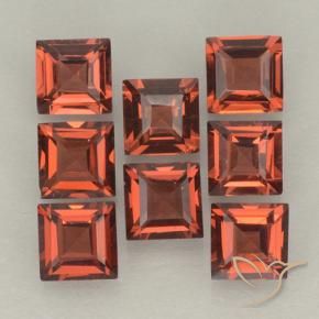 3.42 ct natürliche Mittelrot Pyrop-Granat-Edelsteine, Quadrat, VVS-VS
