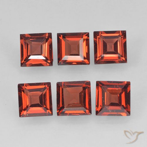 2.41ctw Natürlicher Johannisbeere Rot Pyrop-Granat, Quadrat, VVS-VS