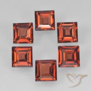 2.41 ct natürliche Johannisbeere Rot Pyrop-Granat-Edelsteine, Quadrat, VVS-VS