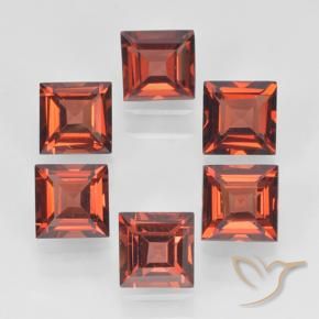2.54 ct natürliche Hellrot Pyrop-Granat-Edelsteine, Quadrat, VVS-VS