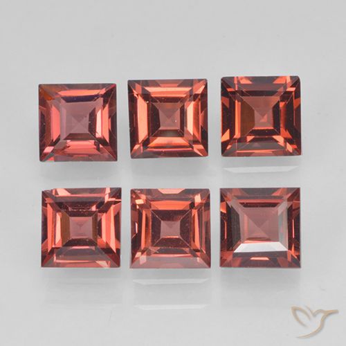 2.62ctw Natürlicher Scharlachrot Pyrop-Granat, Quadrat, VVS-VS
