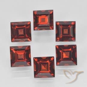 2.96 ct natürliche Mittelrot Pyrop-Granat-Edelsteine, Quadrat, VVS-VS
