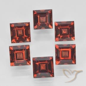 3.10 ct natürliche Johannisbeere Rot Pyrop-Granat-Edelsteine, Quadrat, VVS-VS