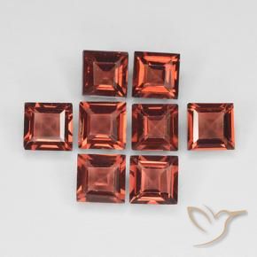 3.18 ct natürliche Scharlachrot Pyrop-Granat-Edelsteine, Quadrat, VVS-VS