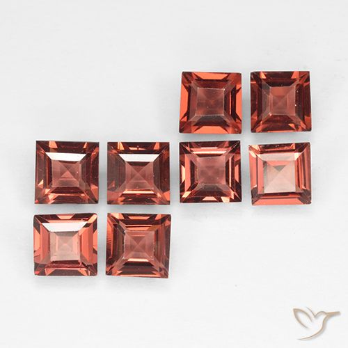 2.91ctw Natürlicher Mittelrot Pyrop-Granat, Quadrat, VVS-VS