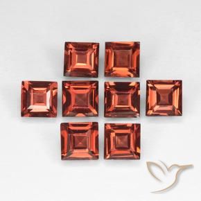 3.25 ct natürliche Ziegelrot Pyrop-Granat-Edelsteine, Quadrat, VVS-VS