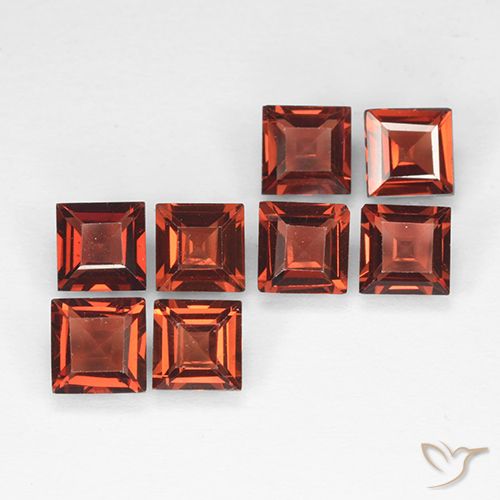 2.93ctw Natürlicher Ziegelrot Pyrop-Granat, Quadrat, VVS-VS