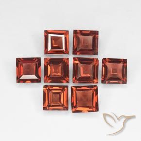 2.93 ct natürliche Ziegelrot Pyrop-Granat-Edelsteine, Quadrat, VVS-VS