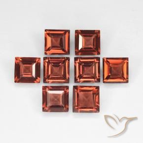 3.14 ct natürliche Ziegelrot Pyrop-Granat-Edelsteine, Quadrat, VVS-VS