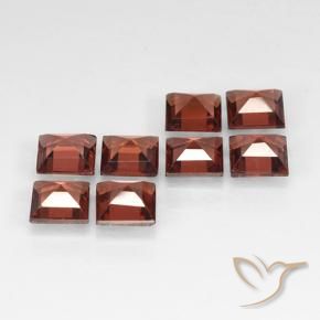 3.14 ct natürliche Ziegelrot Pyrop-Granat-Edelsteine, Quadrat, VVS-VS