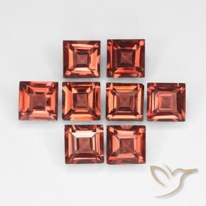 3.42 ct natürliche Ziegelrot Pyrop-Granat-Edelsteine, Quadrat, VVS-VS