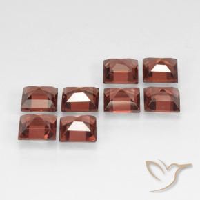 3.42 ct natürliche Ziegelrot Pyrop-Granat-Edelsteine, Quadrat, VVS-VS