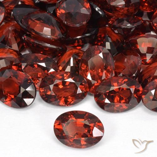 9,17 ctw natürlicher Scharlachrot Pyrop-Granat, Oval, VVS-VS