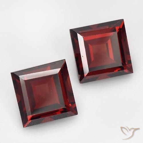 4.37 ct natürliche tiefrot Pyrop-Granat-Edelsteine, Quadrat, VVS-VS