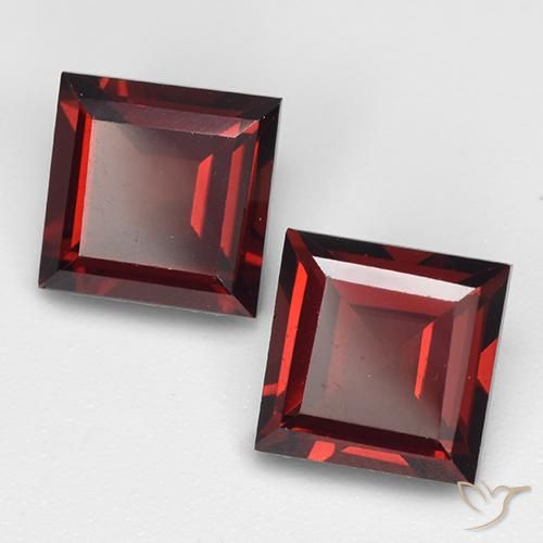 4.10ctw Natürlicher tiefrot Pyrop-Granat, Quadrat, VVS-VS