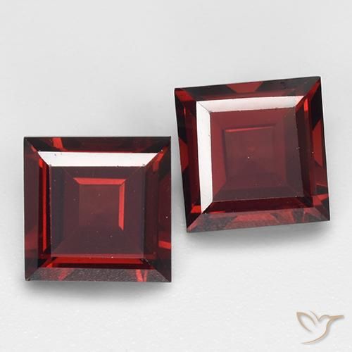 4.10 ct natürliche tiefrot Pyrop-Granat-Edelsteine, Quadrat, VVS-VS
