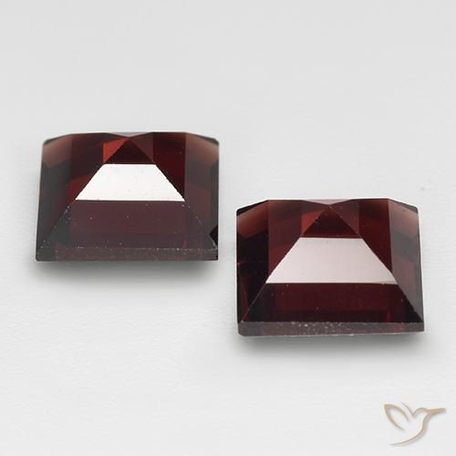 4.10 ct natürliche tiefrot Pyrop-Granat-Edelsteine, Quadrat, VVS-VS