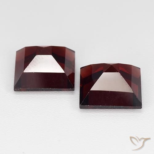 4.24 ct natürliche dunkelrot Pyrop-Granat-Edelsteine, Quadrat, VVS-VS