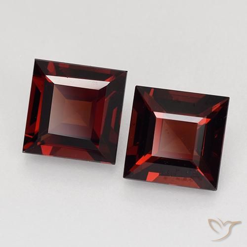 2.79 ct natürliche dunkelrot Pyrop-Granat-Edelsteine, Quadrat, VVS-VS