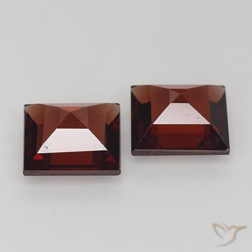 2.49 ct natürliche tiefrot Pyrop-Granat-Edelsteine, Quadrat, VVS-VS