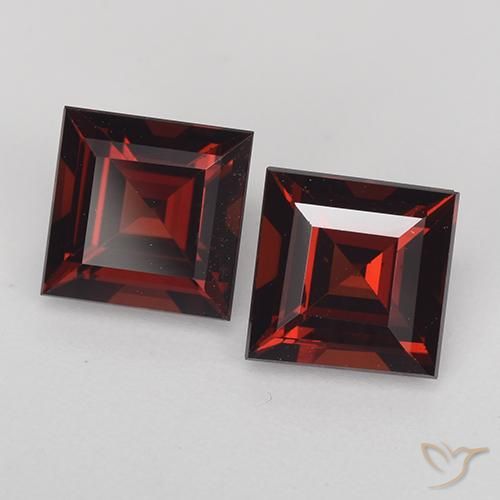 2.92 ct natürliche tiefrot Pyrop-Granat-Edelsteine, Quadrat, VVS-VS