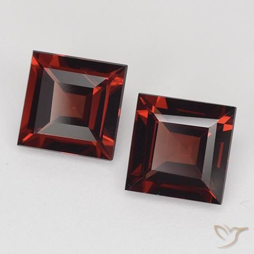 2.55 ct natürliche dunkelrot Pyrop-Granat-Edelsteine, Quadrat, VVS-VS