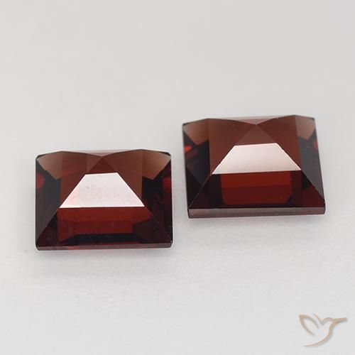 2.55 ct natürliche dunkelrot Pyrop-Granat-Edelsteine, Quadrat, VVS-VS