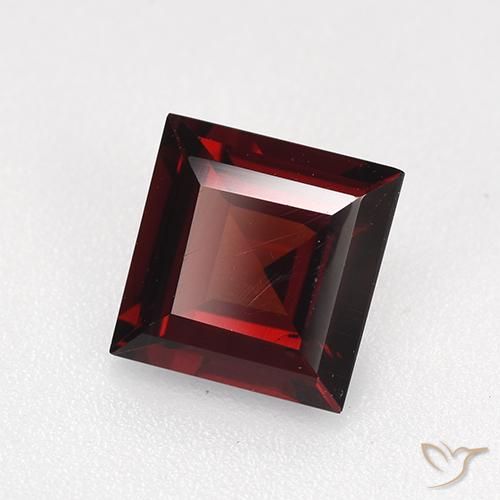 9,17 ctw natürlicher Tiefes Blutrot Pyrop-Granat, Quadrat, VVS-VS