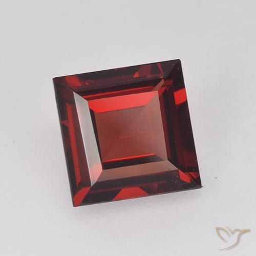 9,17 ctw natürlicher Tiefes Blutrot Pyrop-Granat, Quadrat, VVS-VS