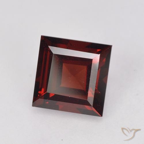 9,17 ctw natürlicher dunkelrot Pyrop-Granat, Quadrat, VS