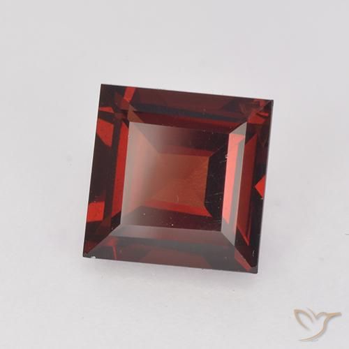 9,17 ctw natürlicher Tiefes Blutrot Pyrop-Granat, Quadrat, VVS-VS