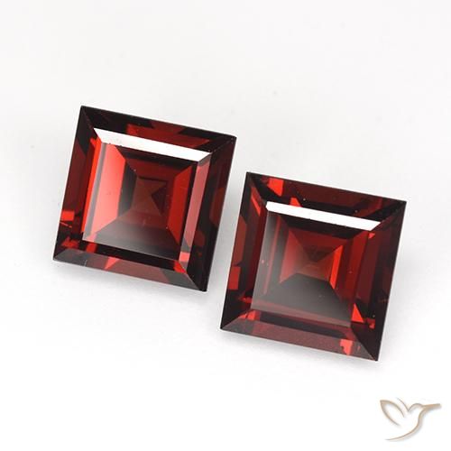 4.17 ct natürliche tiefrot Pyrop-Granat-Edelsteine, Quadrat, VVS-VS