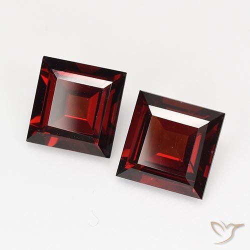 3.91 ct natürliche tiefrot Pyrop-Granat-Edelsteine, Quadrat, VVS-VS