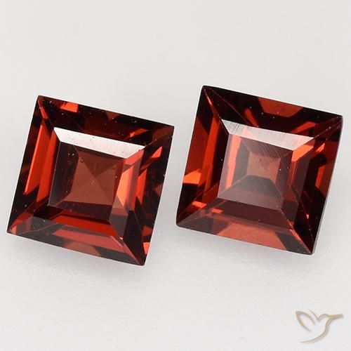 0.94 ct natürliche dunkelrot Pyrop-Granat-Edelsteine, Quadrat, VVS-VS