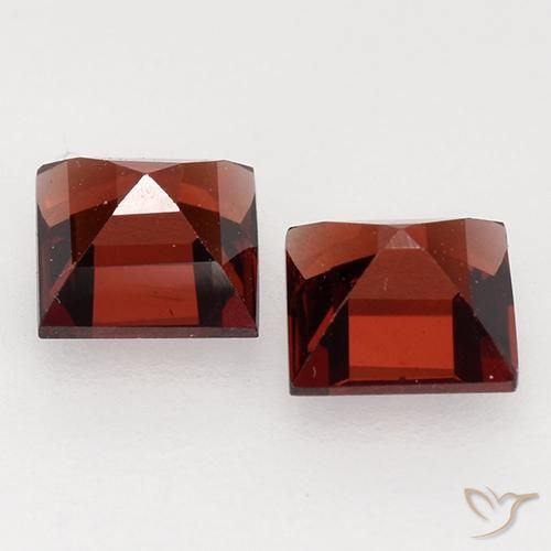 0.94 ct natürliche dunkelrot Pyrop-Granat-Edelsteine, Quadrat, VVS-VS