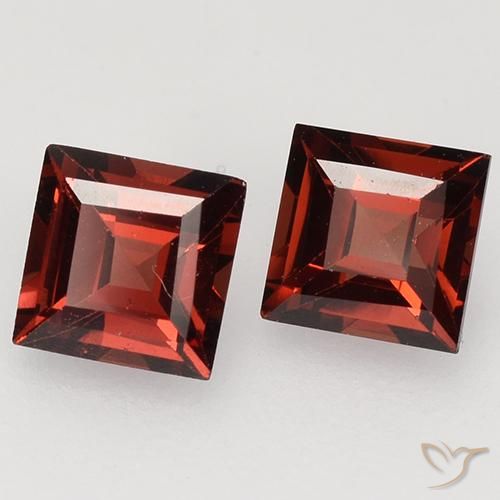 0.95 ct natürliche Tiefes Scharlachrot Pyrop-Granat-Edelsteine, Quadrat, VVS-VS