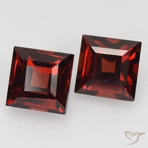 0.97 ct natürliche tiefrot Pyrop-Granat-Edelsteine, Quadrat, VVS-VS