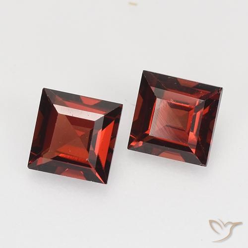 0.89 ct natürliche tiefrot Pyrop-Granat-Edelsteine, Quadrat, VVS-VS