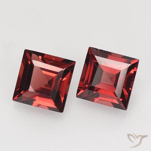 1.00 ct natürliche tiefrot Pyrop-Granat-Edelsteine, Quadrat, VVS-VS